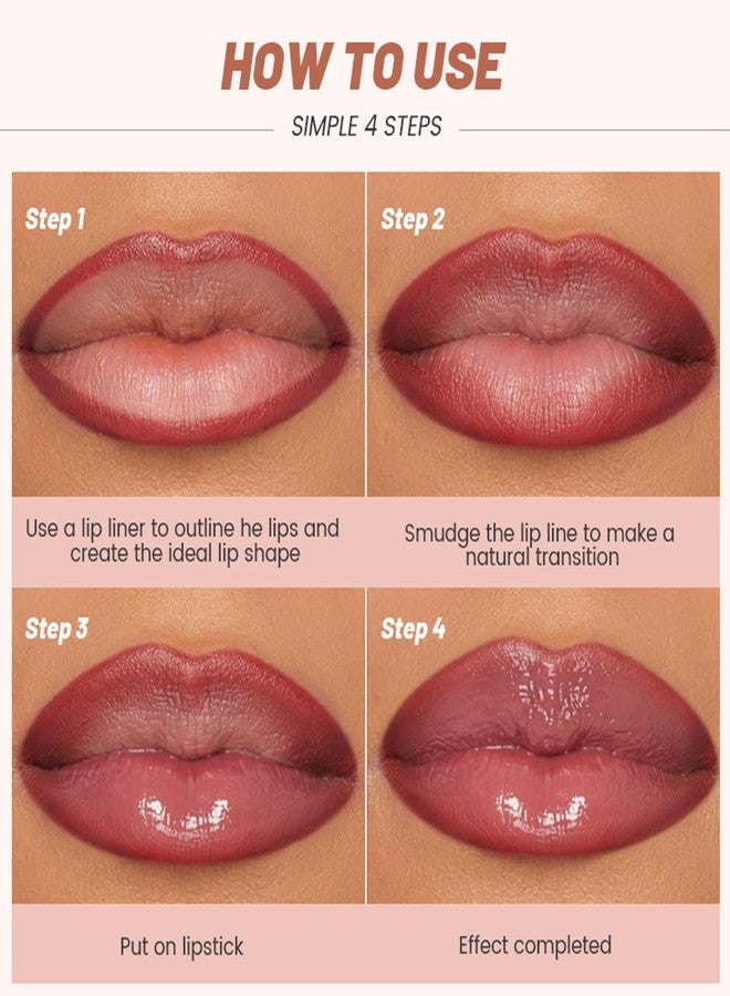 Erinde 2pcs Lip Liner and Lipstick Combo Set, Matte Lipliner Pencil & Hydrating Lip Gloss Makeup Kits for Women, Waterproof, Long Lasting, Highly Pigmented, Nude Brown Natural Lipstick, 07 - Image 5